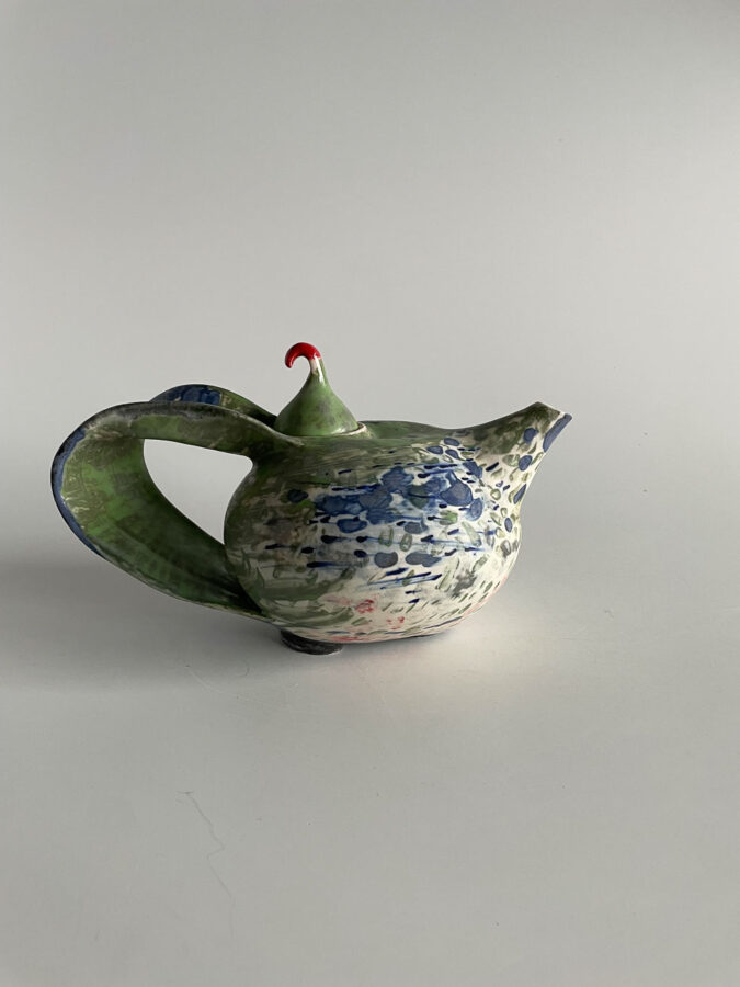 Painted Porcelain Teapot